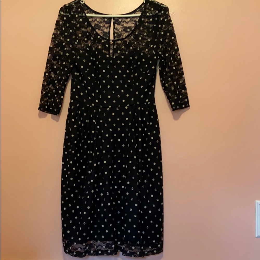Betsy Johnson Polka Dot Lace Dress